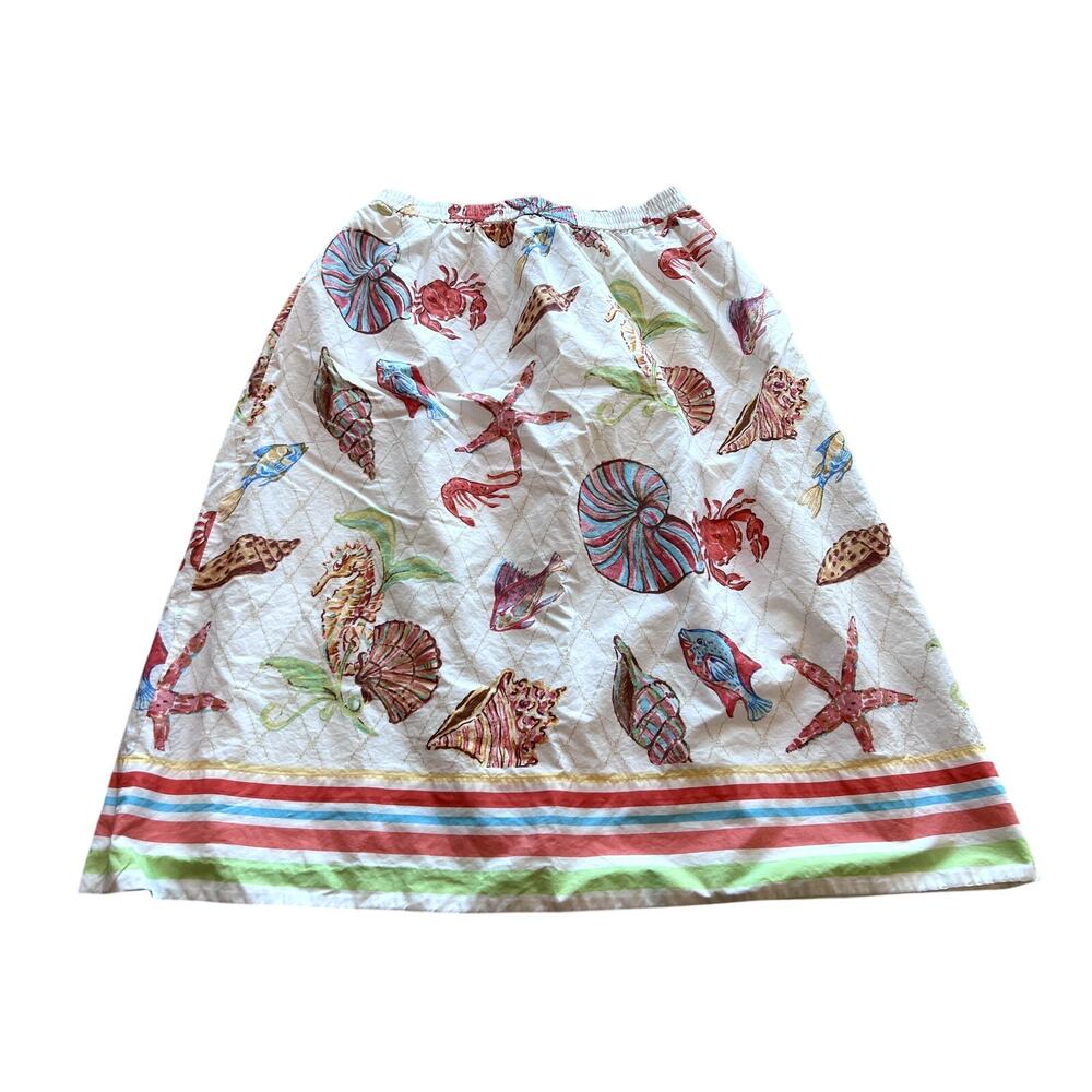 Chic Talbots Modern Poplin Fit & Flare Skirt Size Small